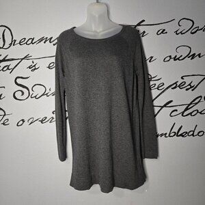 Missoni Grey Long Sleeve Knit Crew Neck Pullover Sweater Mini Dress, S